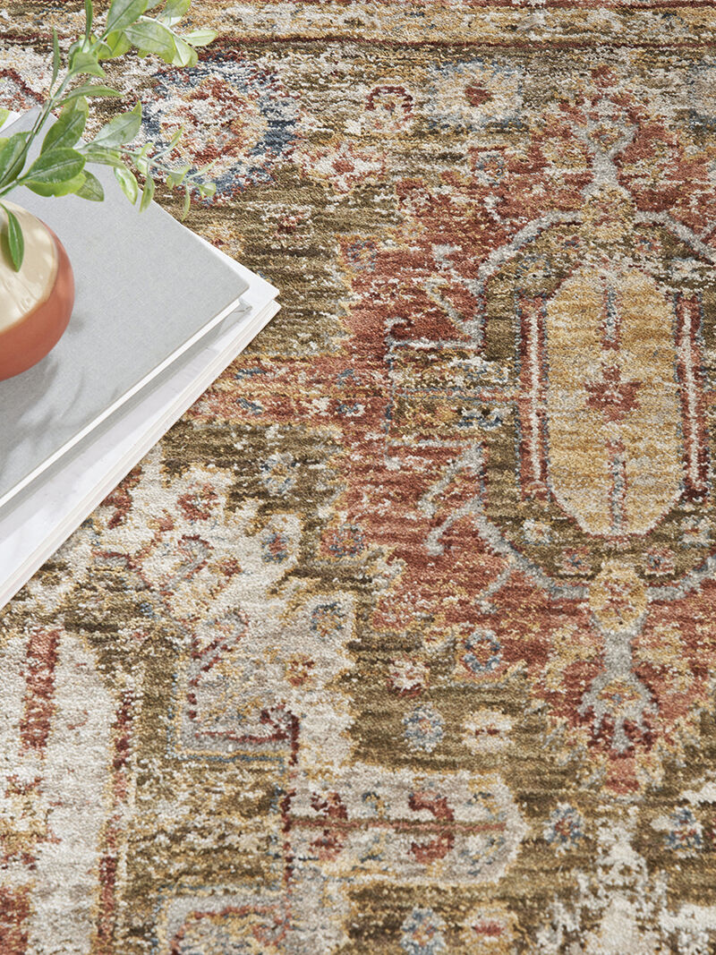 Sahar SHR01 Green 5'3" x 7'8" Rug