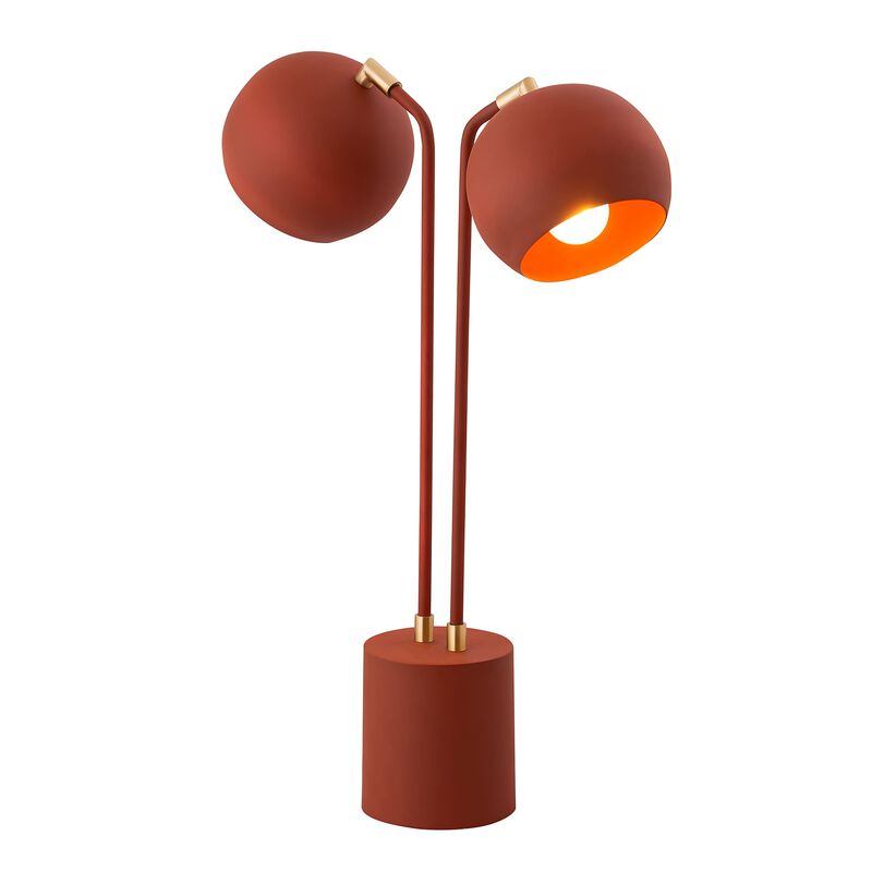 TOV Furniture Hubli 21.7" H Modern Iron Metal Table Lamp in Red Terracotta image number 3
