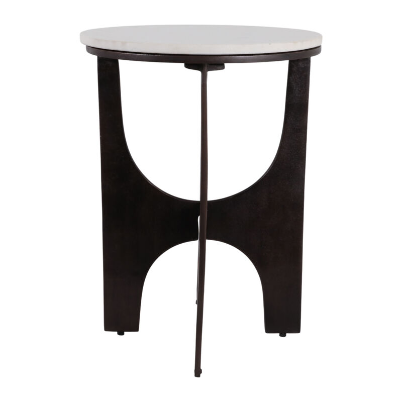 Modern Metal Base Accent Table image number 2
