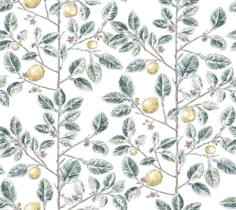 Limoncello Toile Forest Wallpaper
