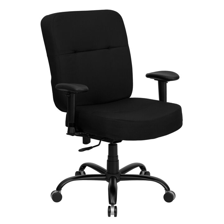 HERCULES Series Big & Tall 400 lb. Rated LeatherSoft Executive Ergonomic Office Chair with Adjustable Arms