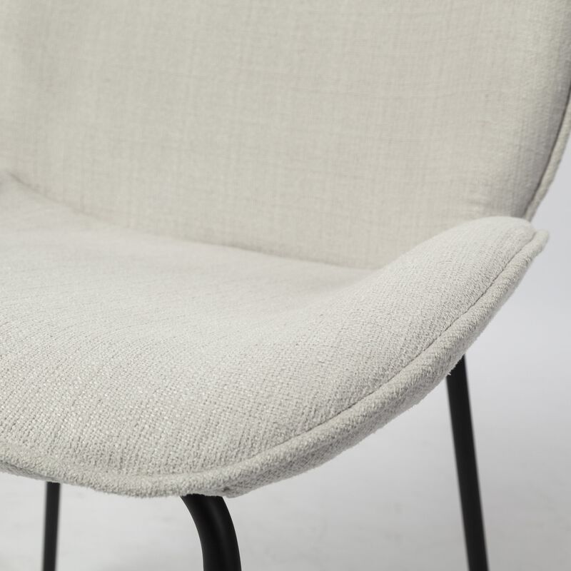 Set of Two Upholstered Fabric Chairs for Dining or Accent Seating