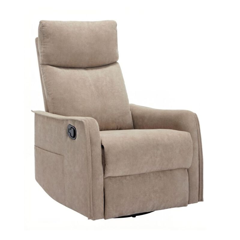 GOODSILO Heat Massage Manual Recliner Chair with Rocker and Swivel for Living Room Relaxation image number 0