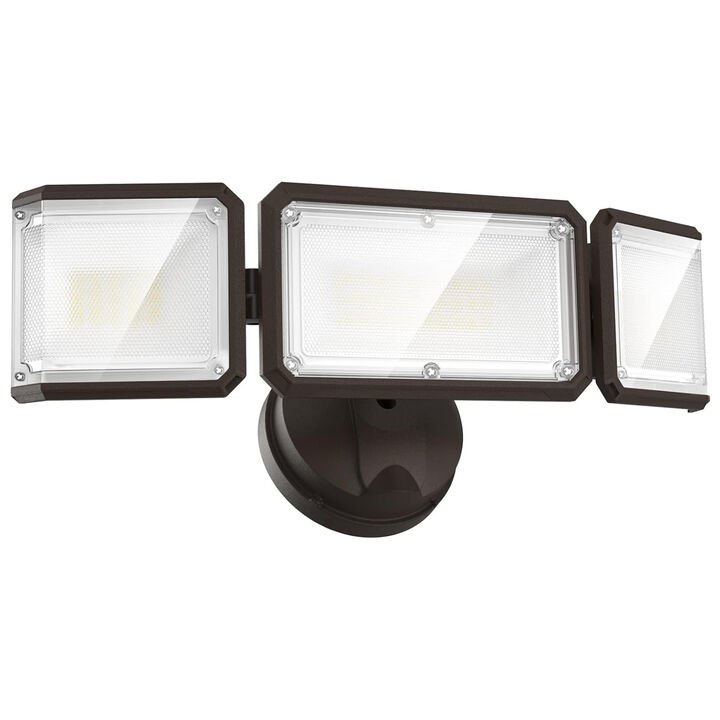 LEPOWER 42W Flood Lights Outdoor, 4200LM Bright LED Security Lights Outdoor with 3 Heads, 220&deg; Wide Angle, IP65 Waterproof for Garage, Yard, Porch