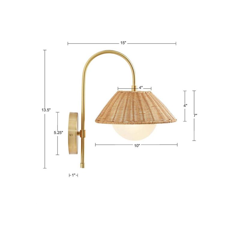 Laguna Rattan Weave Wall Sconce image number 6
