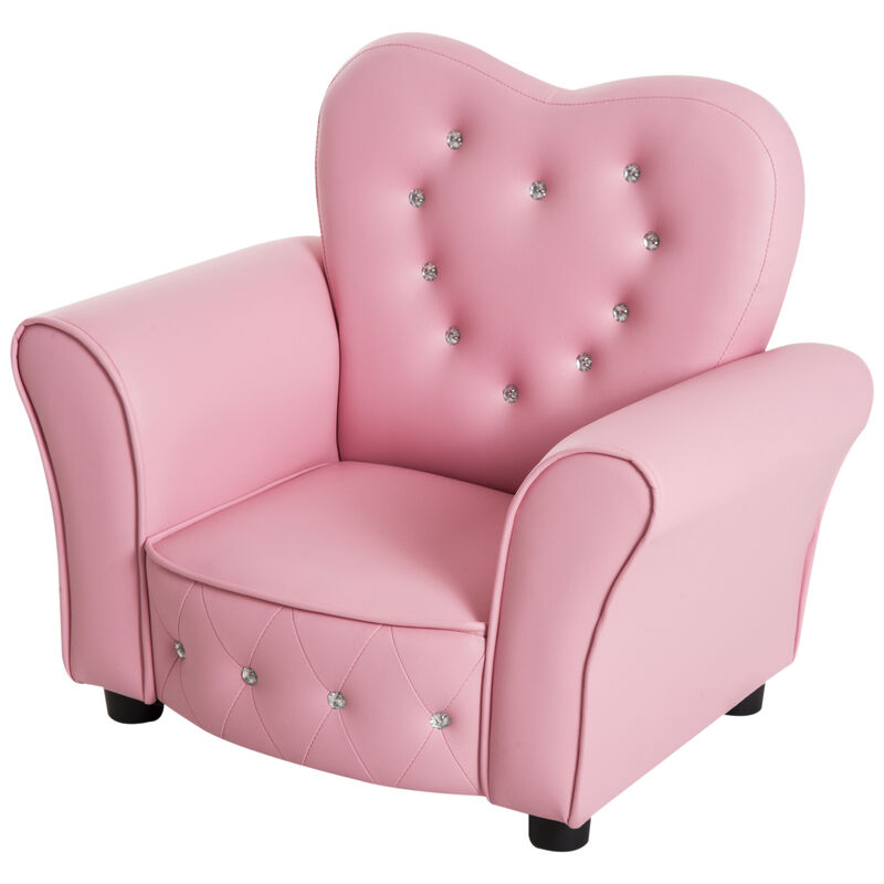 Kid Teen Sofa Armrest Chair Couch Children Toddler Birthday Gift Girls Pink