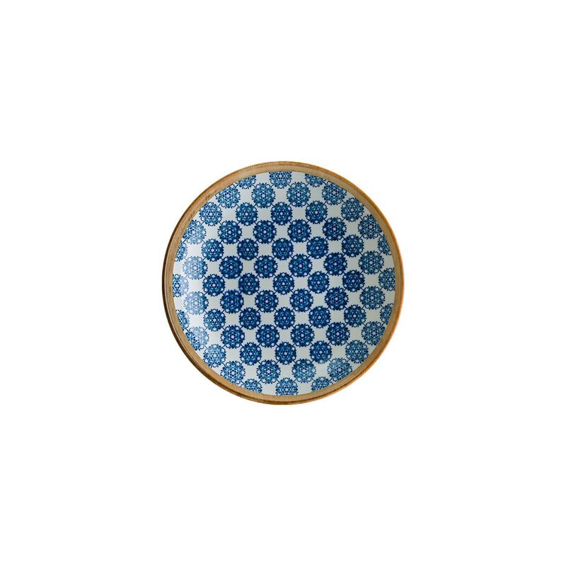 Calif dia.9" h:2" 34 oz. Round Decorated Porcelain Bowl (Set of 4)