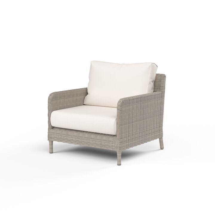 Manhattan Club Chair in Linen Canvas w/ Self Welt
