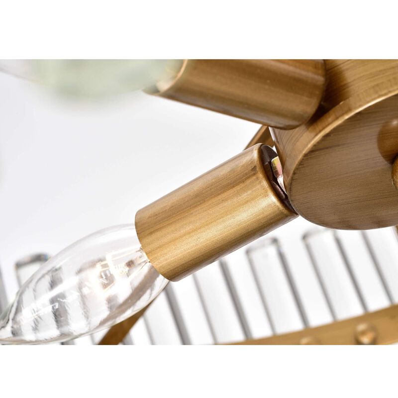 Clara 5-light Brushed Brass Crystal Chandelier image number 6