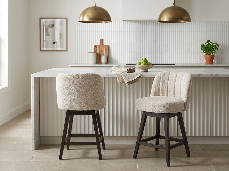 Della Counter Stool in Sandy Cream