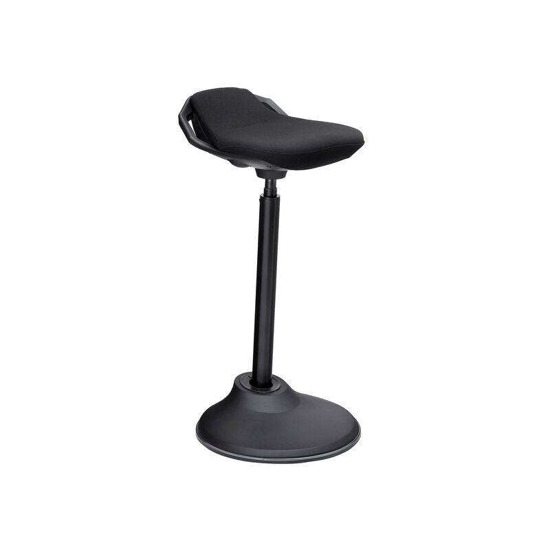 BreeBe Black Adjustable Standing Desk Swivel Stool