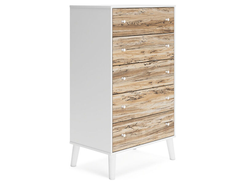 Piperton 5 Drawer Chest of Drawers in White