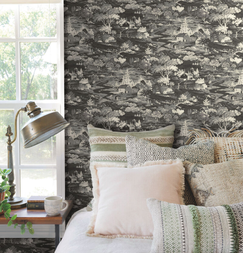 Homestead Black & Grey Wallpaper image number 1