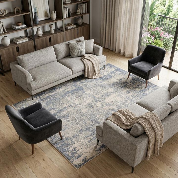 HomeRoots Abstract Area Rug