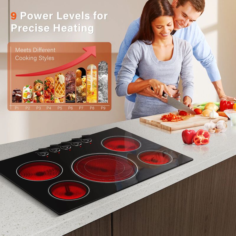 Electric Cooktop 30 inches 5-Burner Built-In image number 2