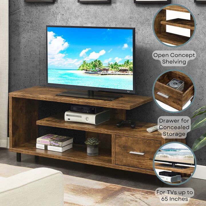Convenience Concepts Seal II 1 Drawer TV Stand with Shelves for TVs up to 65 Inches
