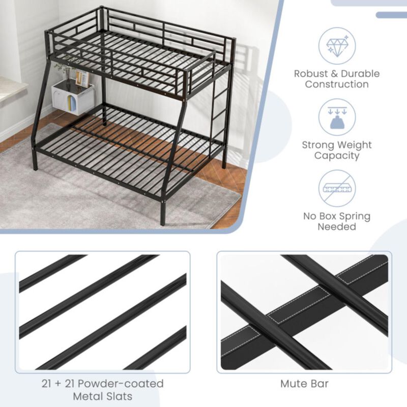 Hivvago Space-saving Metal Slatted Bed Frame for Teens and Adults Noise-free No Box Spring Needed