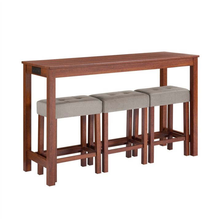Peldze 4‑Piece Industrial Bar Table Set