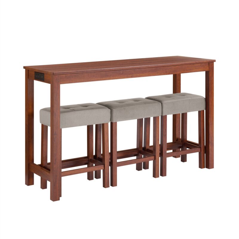 Peldze 4‑Piece Industrial Bar Table Set image number 0