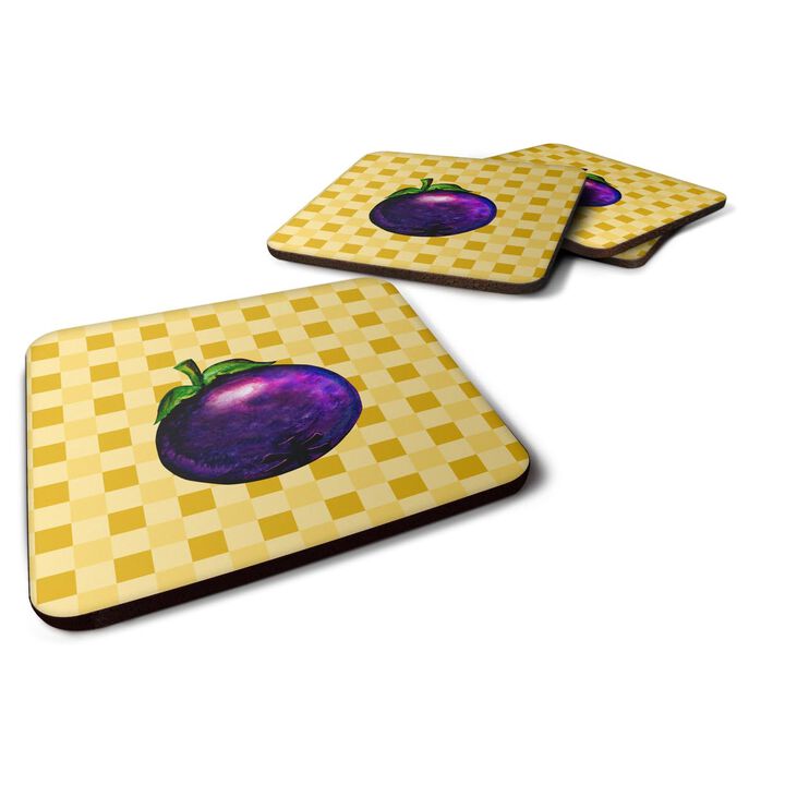 Caroline's Treasures Mangosteen on Basketweave Decorative coasters, 3.5, Multicolor