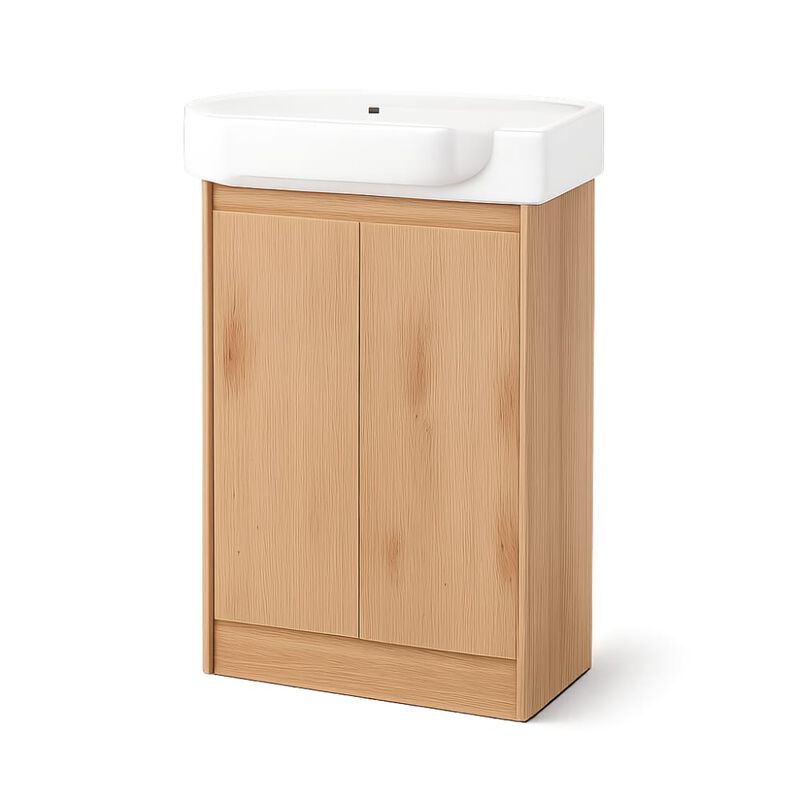 ELEMENT ACE 23 Inch Freestanding Bathroom Vanity with Ceramic Sink, Adjustable Shelves, Soft Close Doors, Water Resistant Finish image number 0