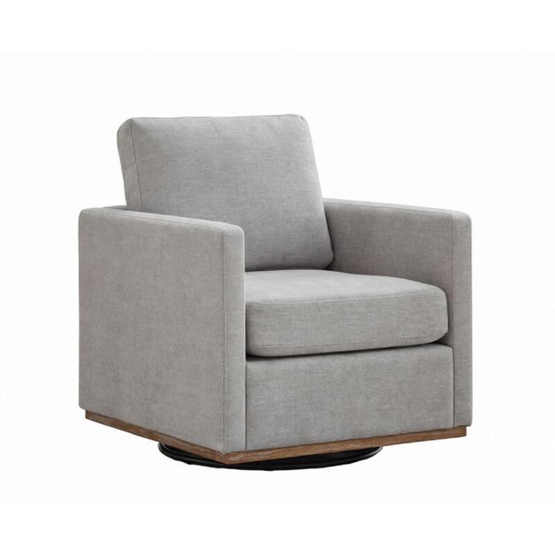 GOODSILO Square Swivel Accent Chair with 360-Degree Rotation and Plush Upholstery for Modern Living Spaces image number 0
