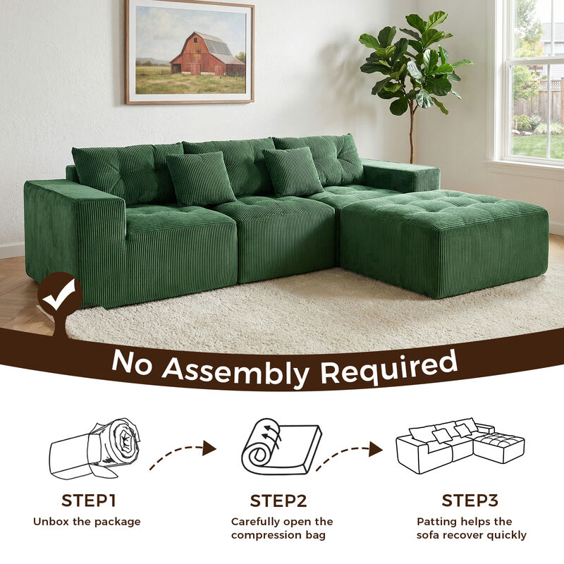 Frif L-Shaped Modular Compression Sofa image number 7