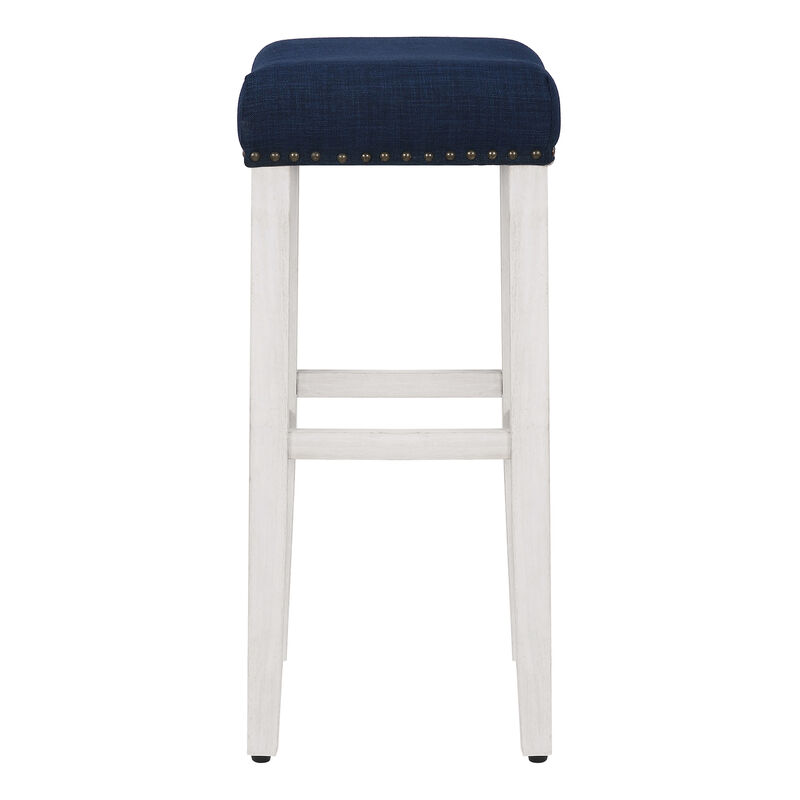 WestinTrends 29" Upholstered Backless Saddle Seat Bar Stool