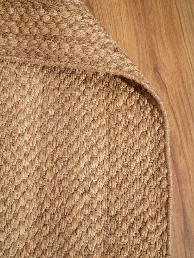 HAND WOVEN JUTE ECO-FRIENDLY AREA RUGS  - Solid Plain Pattern, High Pile, Natural Fiber, Outdoor Indoor Handmade Area Rugs for Living Room, Bed Room (J00006) image number 8