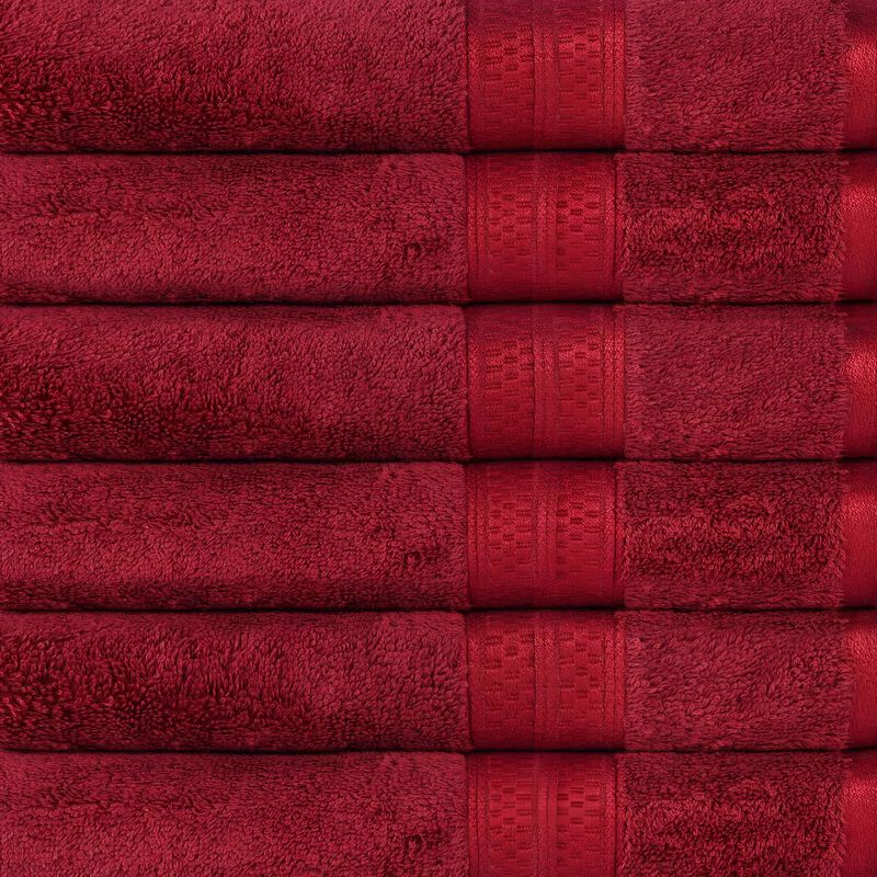 Heavyweight 6 Piece Hand Towel Set with Plush Rayon Blend Fabric image number 2