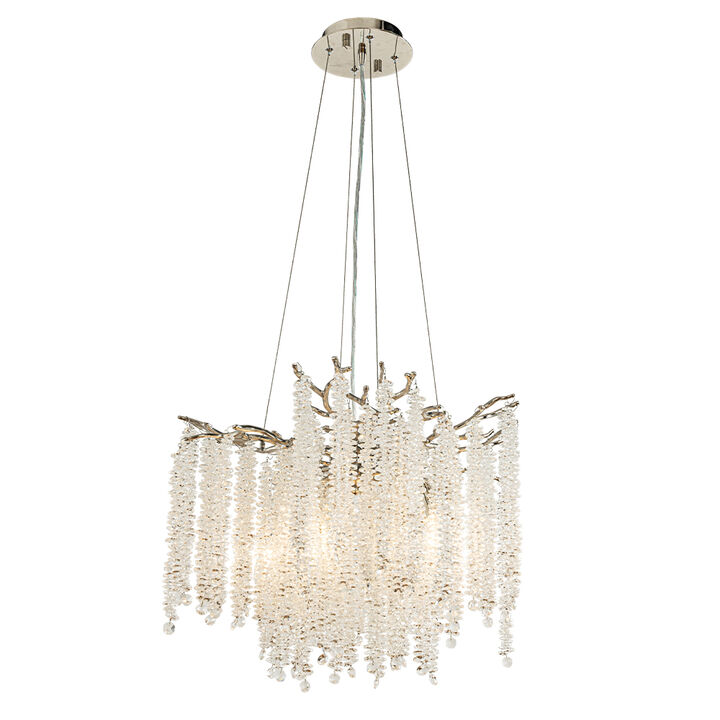 Modern Glam Crystal Chandelier Branch Style Pendant Ceiling Light for Dining Room Bedroom