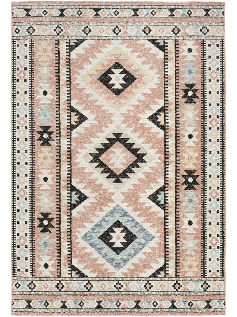 Washable Decor WSD04 Ivory/Multicolor 6'7" x 9' Rug