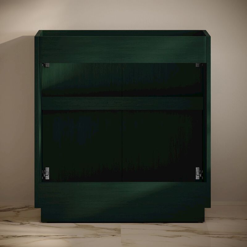 St. Tropez 36" Freestanding Bathroom Vanity Cabinet without Top in Green Oak image number 3