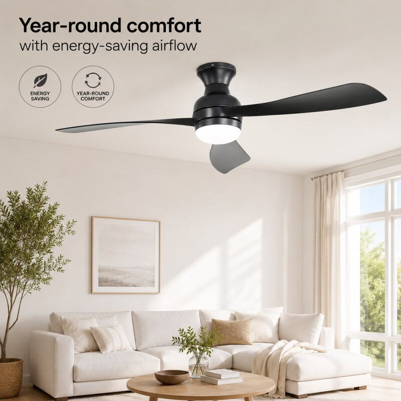 52" Ceiling Fan with Dimmable LED Light image number 3