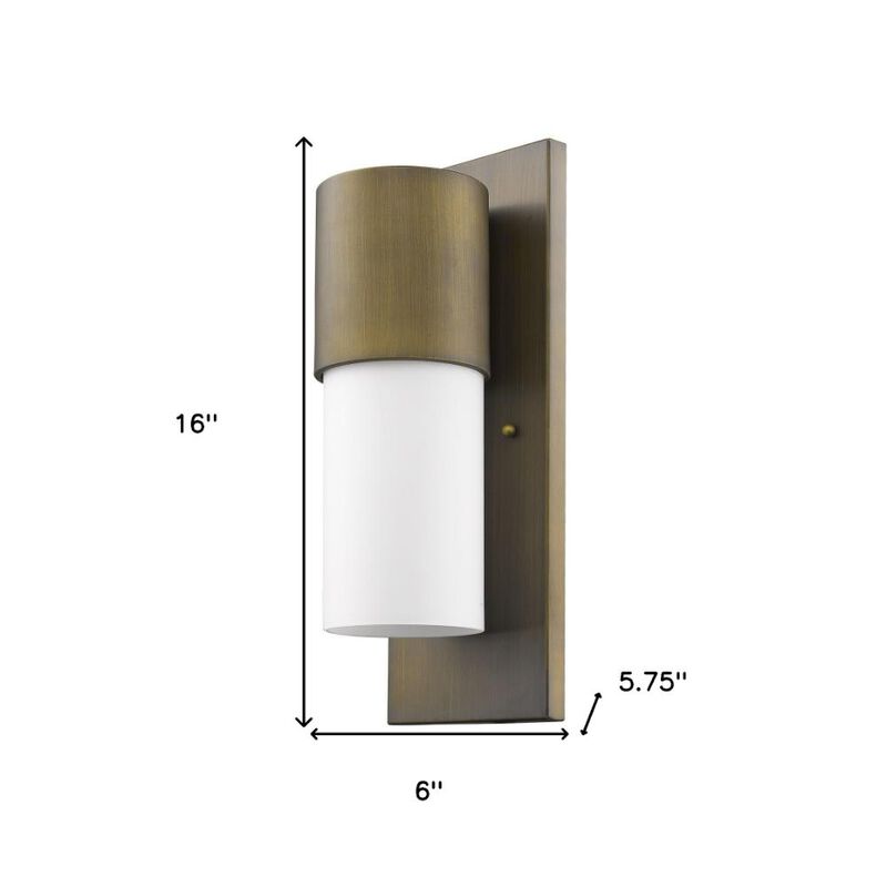 Hivvago Contemporary Brushed Gold and White Wall Light