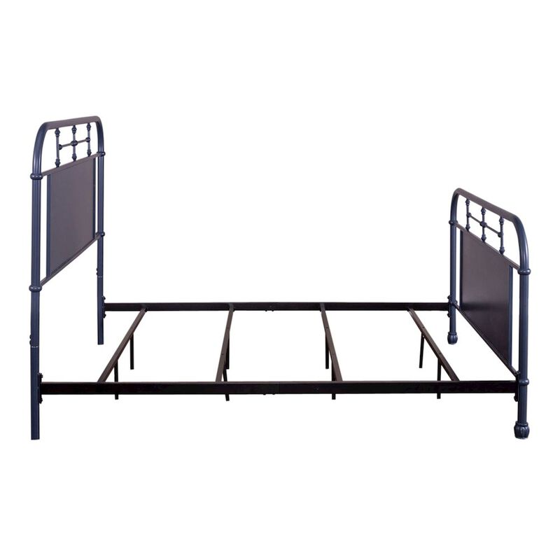 Liberty Furniture Vintage Series Queen Metal Bed- Navy in Distressed Metal image number 2