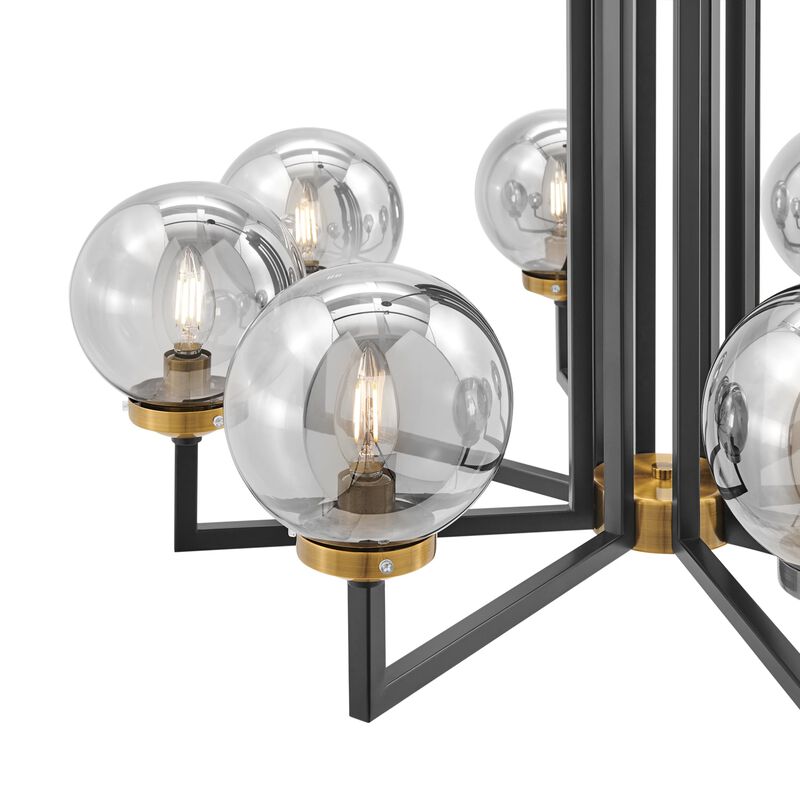 Monachopsis Chandelier Black and Gold Metal 5 Lights Small