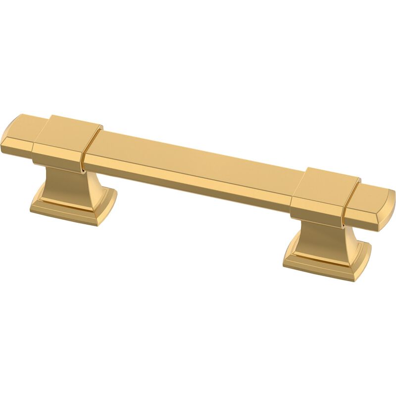 Franklin Brass Adjusta-Pull Chamfered Edge (5-Pack) Cabinet Handles 1-3/8"" to 4"" Hole to Hole Modern Gold Kitchen Cabinet Pull