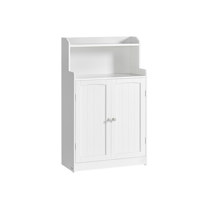 Bathroom Storage Cabinet with 2 Doors and 2 Adjustable Shelves for Organized Storage