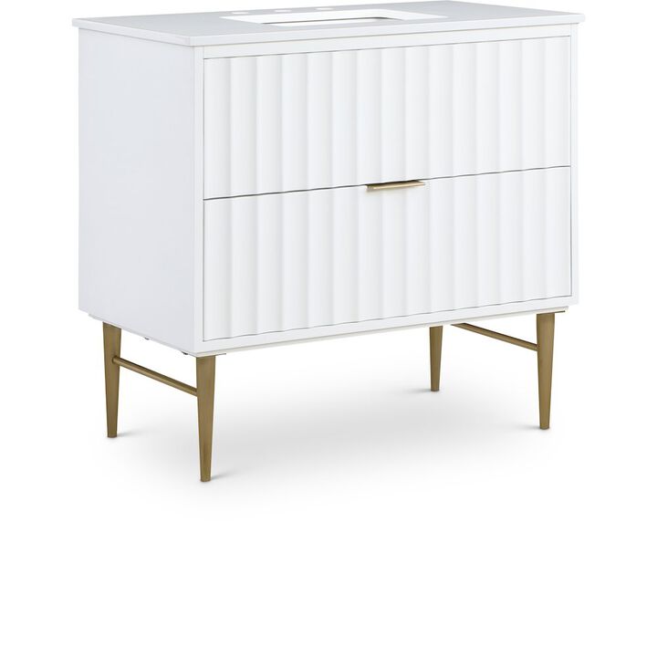 Meridian Furniture Modernist White Bathroom Vanity