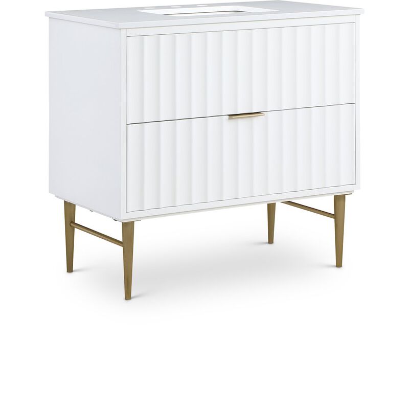 Meridian Furniture Modernist White Bathroom Vanity