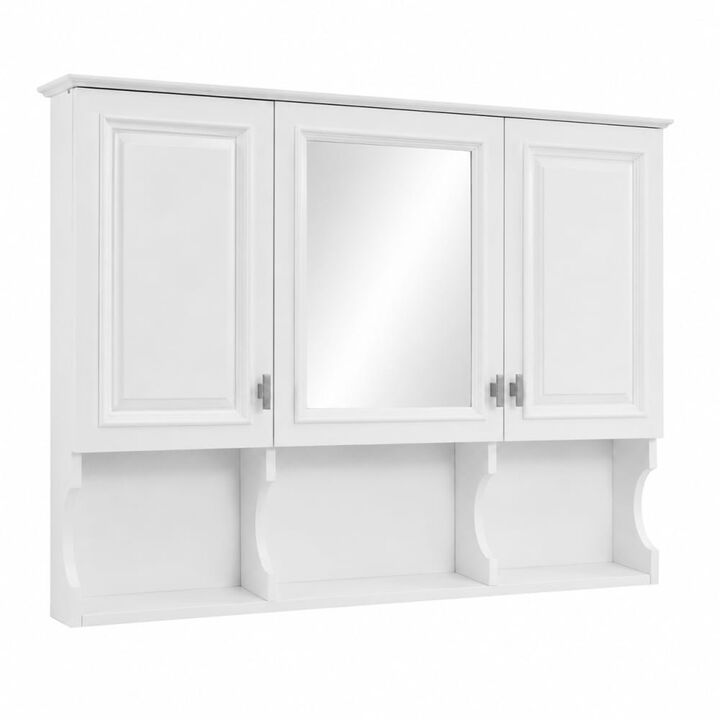 ELEMENT ACE 41 Inch Wall-Mounted Mirror Medicine Cabinet with Open Shelves, Adjustable & Concealed Behind-Mirror Storage for Home Use