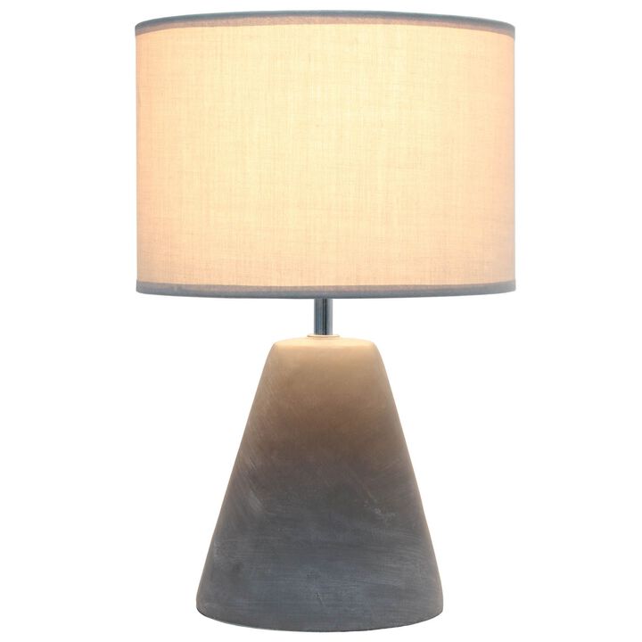 Simple Designs Home Decorative Pinnacle Concrete Table Lamp for Living Room, Bedroom, Entryway