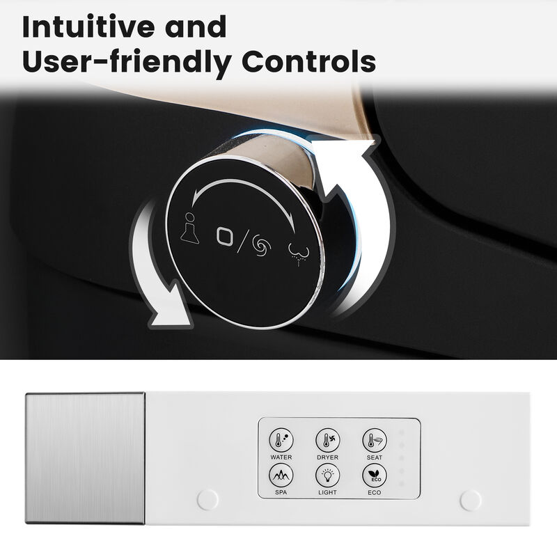 Smart Toilet with Multi Wash Modes, Warm Dryer, Remote and Side Controls, and Instant Heating image number 6