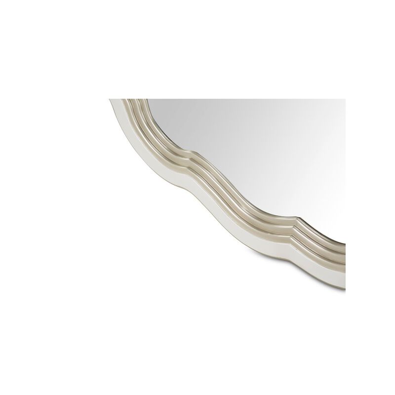 Michael Amini London Place Wall Mirror - Creamy Pearl