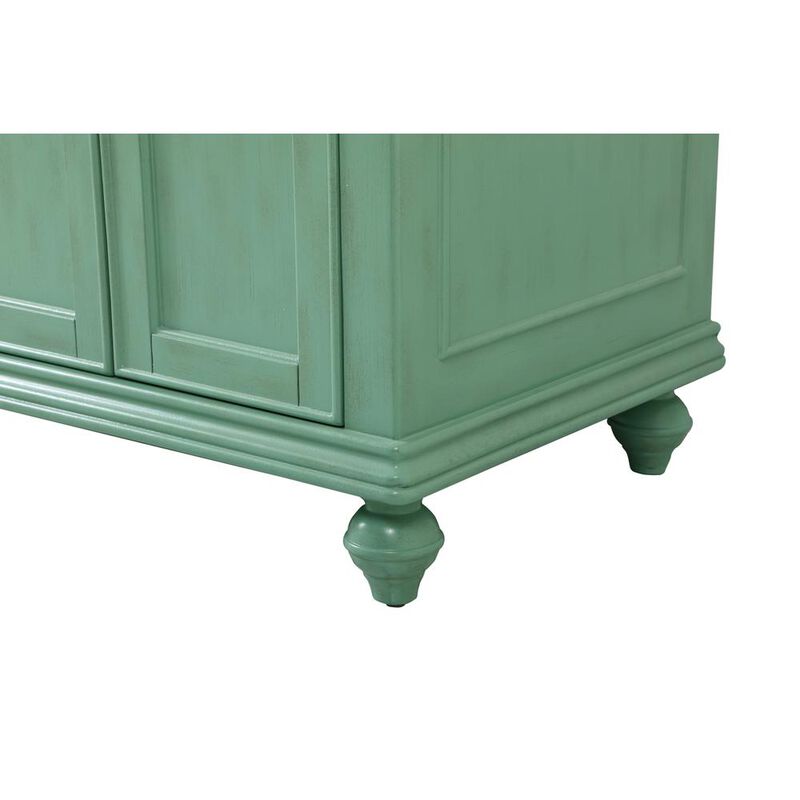 Elegant Kitchen and Bath 60 inch double Bathroom vanity in vintage mint