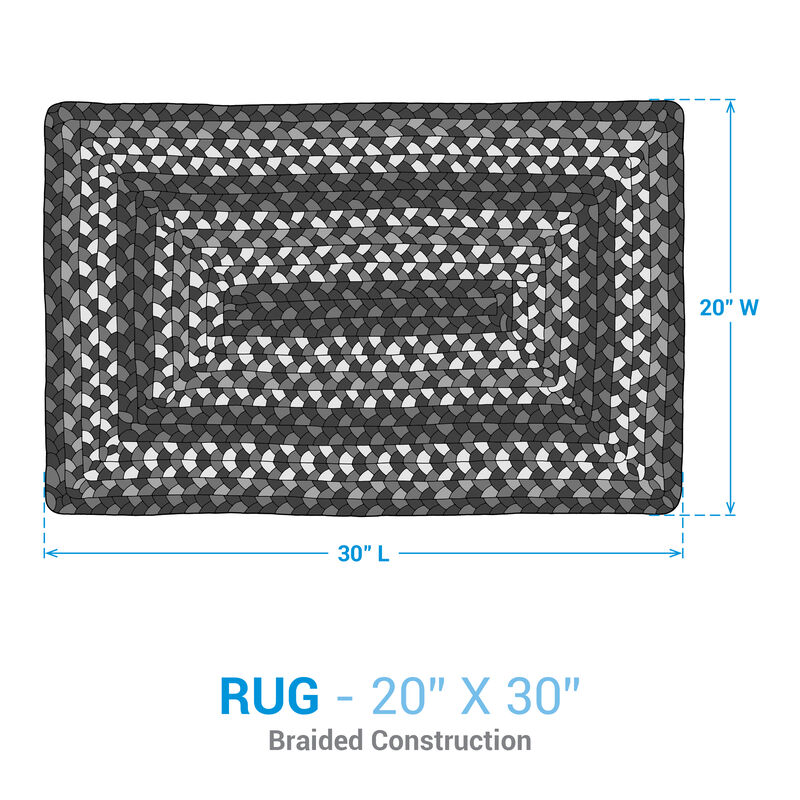 Park Designs Limestone Braided Rug 20" x 30" image number 3