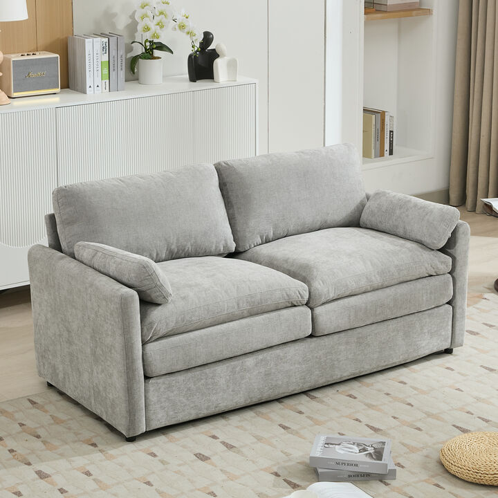 Whisen 68.1" Cozy Upholstered Loveseat Sofa, Oversized Comfy Cloud Sofa, Double Cushion Loveseat