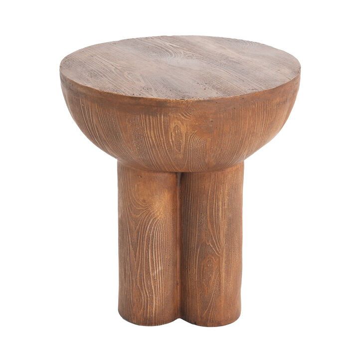 Christopher Knight Home Gorou Rustic Outdoor Three-Legged Lightweight Concrete Side Table
