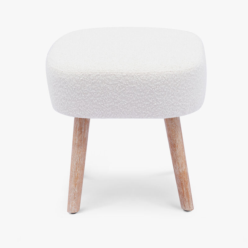 WestinTrends Genevieve 21" Wide Square Upholstered Cushion Ottoman Foot Stool